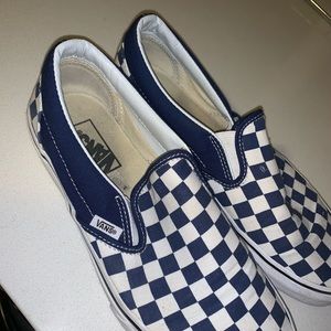 Blue checkered vans